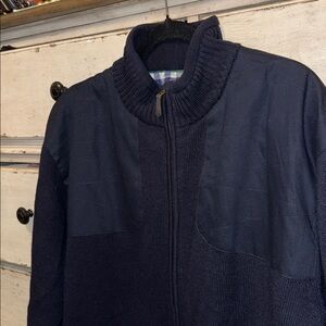 Orvis Navy 100% Wool Bomber Jacket